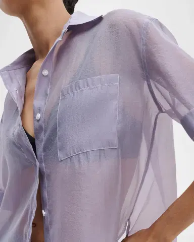 rag & bone Connie Short-Sleeve Organza Top | Thumbnail 6 rag & bone Connie Short-Sleeve Organza Top | Thumbnail 6