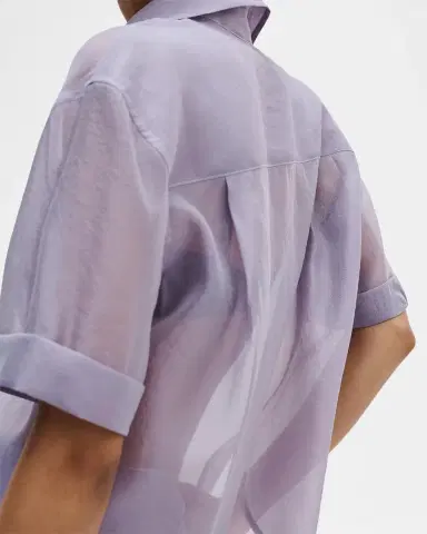 rag & bone Connie Short-Sleeve Organza Top | Thumbnail 7 rag & bone Connie Short-Sleeve Organza Top | Thumbnail 7