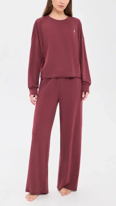 Polo Ralph Lauren Crew Neck/Wide Leg Pants Set | Thumbnail 2 Polo Ralph Lauren Crew Neck/Wide Leg Pants Set | Thumbnail 2