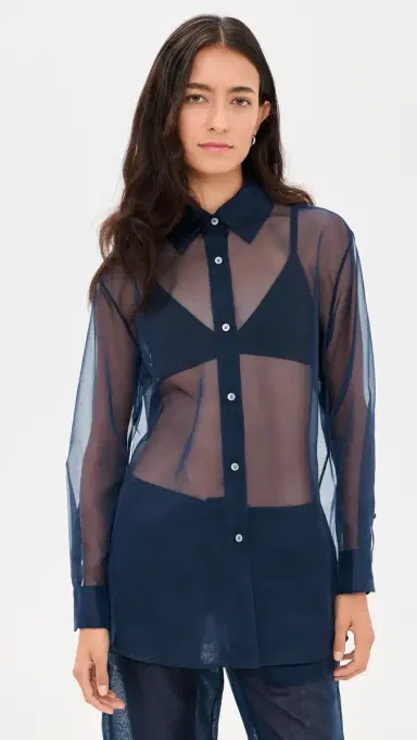RENGGLI Organza Button Up Shirt | Thumbnail 2 RENGGLI Organza Button Up Shirt | Thumbnail 2