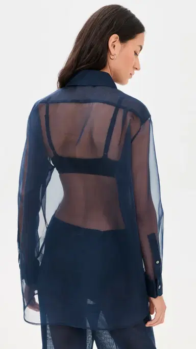 RENGGLI Organza Button Up Shirt | Thumbnail 3 RENGGLI Organza Button Up Shirt | Thumbnail 3