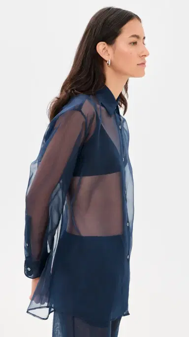 RENGGLI Organza Button Up Shirt | Thumbnail 4 RENGGLI Organza Button Up Shirt | Thumbnail 4