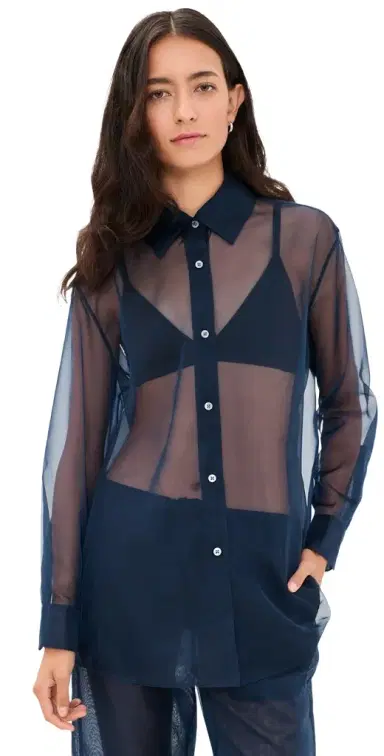 RENGGLI Organza Button Up Shirt | Thumbnail 1 RENGGLI Organza Button Up Shirt | Thumbnail 1