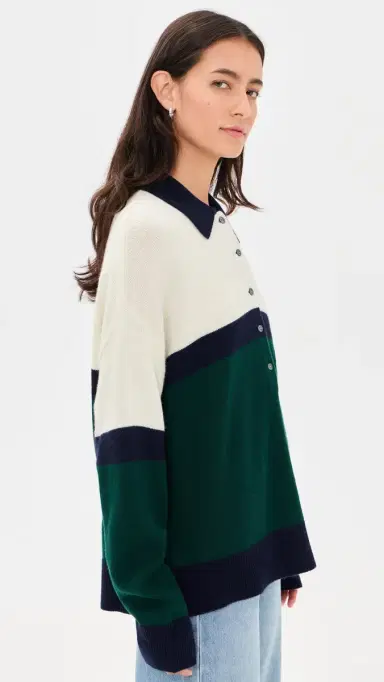 GOOD AMERICAN The Oversized Rugby Sweater | Thumbnail 4 GOOD AMERICAN The Oversized Rugby Sweater | Thumbnail 4