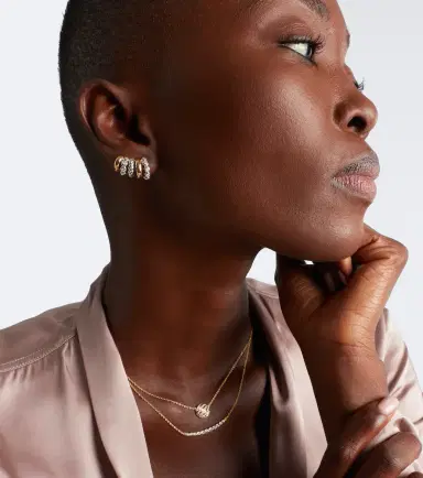 David Yurman DY Mercer sterling silver and 18kt gold hoop earrings with diamonds | Thumbnail 4 David Yurman DY Mercer sterling silver and 18kt gold hoop earrings with diamonds | Thumbnail 4