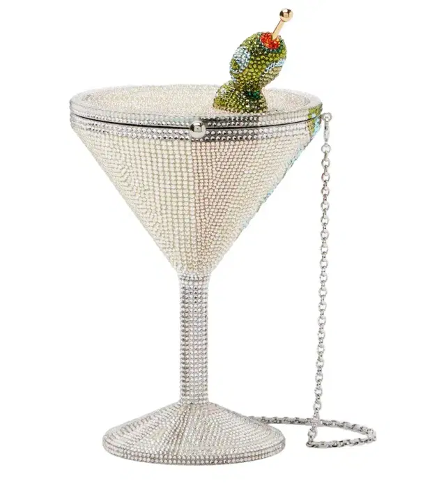Martini crystal-embellished clutch Martini crystal-embellished clutch