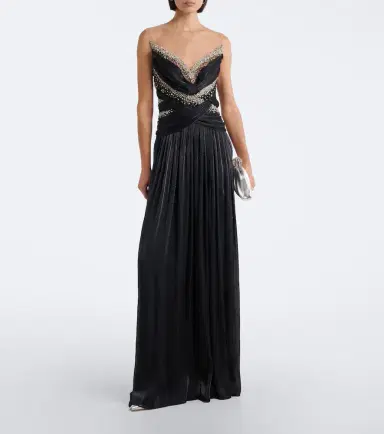 Costarellos Branka embellished georgette gown | Thumbnail 6 Costarellos Branka embellished georgette gown | Thumbnail 6