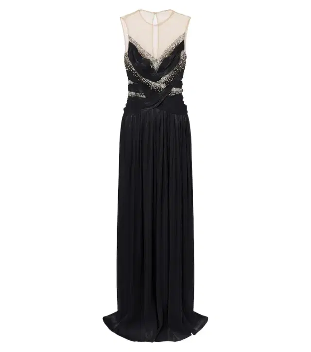 Branka embellished georgette gown Branka embellished georgette gown