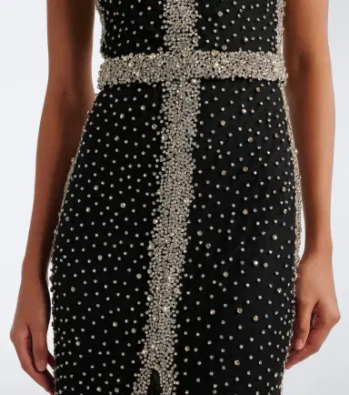 Costarellos Belina crystal-embellished cutout gown | Thumbnail 4 Costarellos Belina crystal-embellished cutout gown | Thumbnail 4