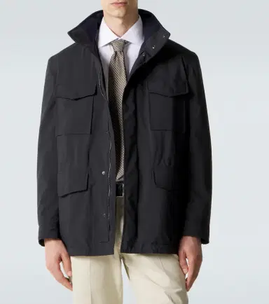 Brioni Leather-trimmed field jacket | Thumbnail 7 Brioni Leather-trimmed field jacket | Thumbnail 7