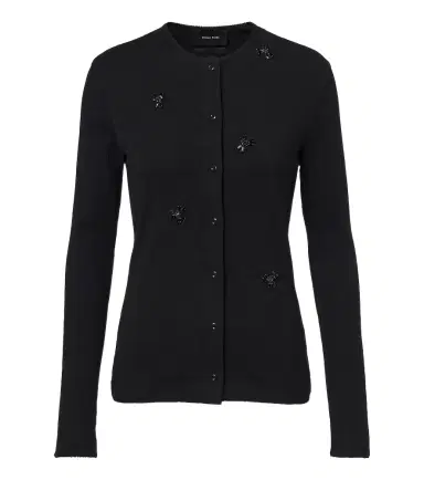 Simone Rocha Embellished pointelle cotton cardigan | Thumbnail 1 Simone Rocha Embellished pointelle cotton cardigan | Thumbnail 1
