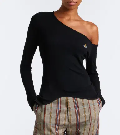 Vivienne Westwood Orb ribbed-knit one-shoulder top | Thumbnail 3 Vivienne Westwood Orb ribbed-knit one-shoulder top | Thumbnail 3
