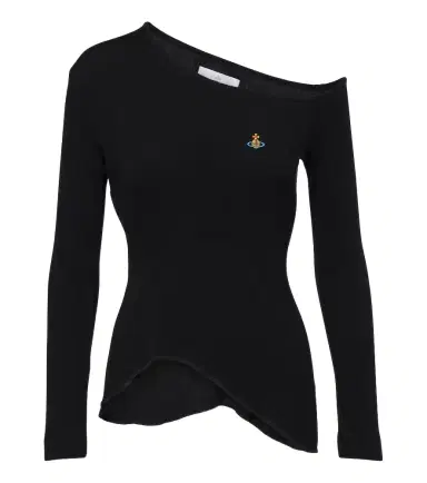 Vivienne Westwood Orb ribbed-knit one-shoulder top | Thumbnail 1 Vivienne Westwood Orb ribbed-knit one-shoulder top | Thumbnail 1