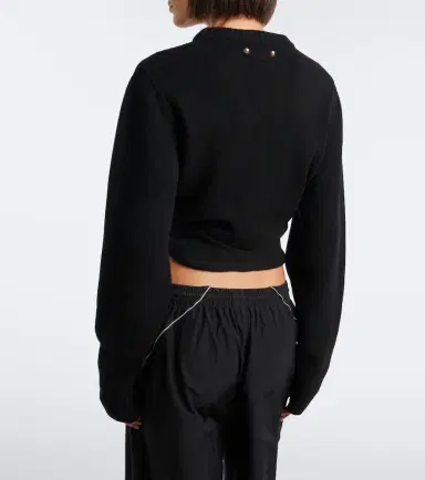 Balenciaga Cropped gathered wool sweater | Thumbnail 3 Balenciaga Cropped gathered wool sweater | Thumbnail 3