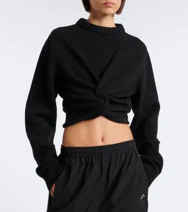 Balenciaga Cropped gathered wool sweater | Thumbnail 4 Balenciaga Cropped gathered wool sweater | Thumbnail 4