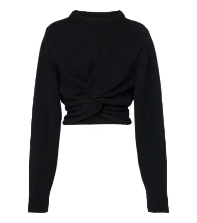 Balenciaga Cropped gathered wool sweater | Thumbnail 1 Balenciaga Cropped gathered wool sweater | Thumbnail 1