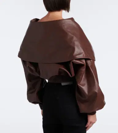 Balenciaga Cropped leather blouson jacket | Thumbnail 4 Balenciaga Cropped leather blouson jacket | Thumbnail 4