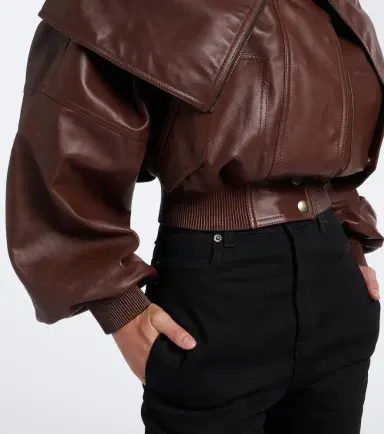 Balenciaga Cropped leather blouson jacket | Thumbnail 5 Balenciaga Cropped leather blouson jacket | Thumbnail 5