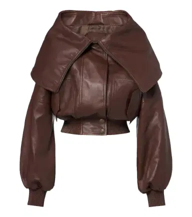 Balenciaga Cropped leather blouson jacket | Thumbnail 1 Balenciaga Cropped leather blouson jacket | Thumbnail 1