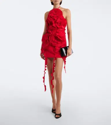 BLUMARINE Floral-appliqué minidress | Thumbnail 2 BLUMARINE Floral-appliqué minidress | Thumbnail 2