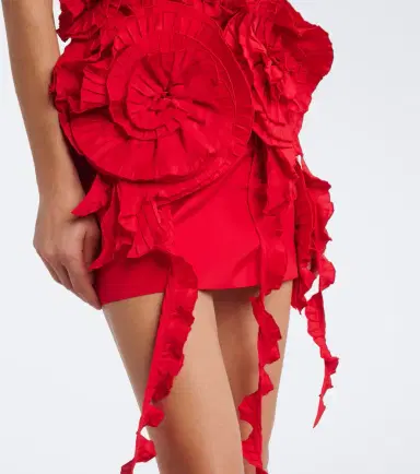 BLUMARINE Floral-appliqué minidress | Thumbnail 4 BLUMARINE Floral-appliqué minidress | Thumbnail 4