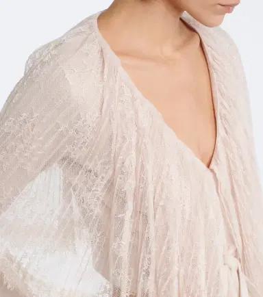 BLUMARINE Lace-trimmed virgin wool cardigan | Thumbnail 7 BLUMARINE Lace-trimmed virgin wool cardigan | Thumbnail 7