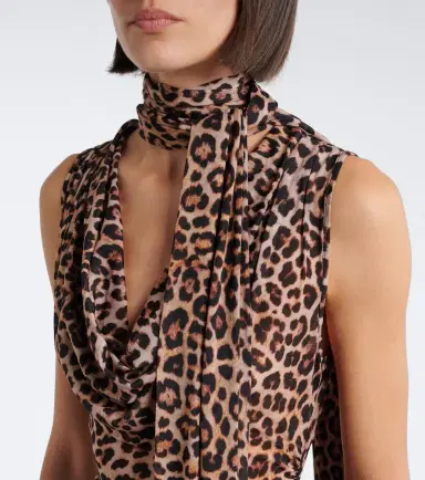 BLUMARINE Draped scarf-detail leopard-print top | Thumbnail 5 BLUMARINE Draped scarf-detail leopard-print top | Thumbnail 5