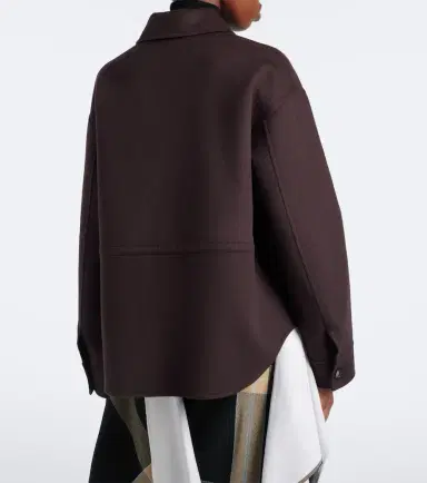 Loewe Leather-trimmed wool and cashmere jacket | Thumbnail 5 Loewe Leather-trimmed wool and cashmere jacket | Thumbnail 5