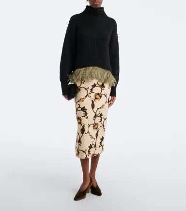 La DoubleJ Feather-trimmed alpaca and wool-blend sweater | Thumbnail 2 La DoubleJ Feather-trimmed alpaca and wool-blend sweater | Thumbnail 2