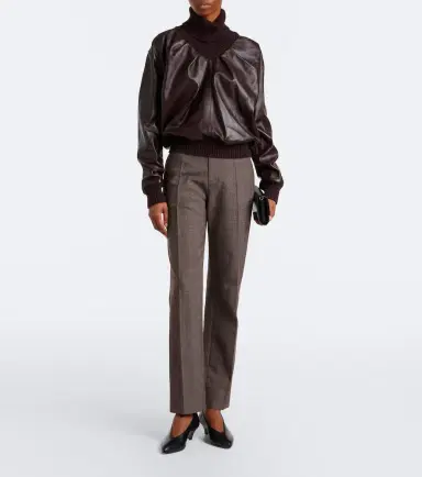 Victoria Beckham Leather turtleneck top | Thumbnail 6 Victoria Beckham Leather turtleneck top | Thumbnail 6