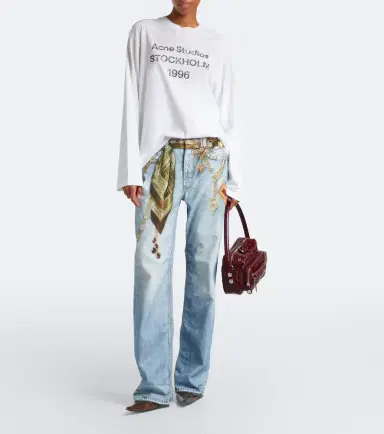 Acne Studios Trompe l'oeil printed wide-leg jeans | Thumbnail 2 Acne Studios Trompe l'oeil printed wide-leg jeans | Thumbnail 2