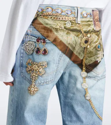 Acne Studios Trompe l'oeil printed wide-leg jeans | Thumbnail 3 Acne Studios Trompe l'oeil printed wide-leg jeans | Thumbnail 3