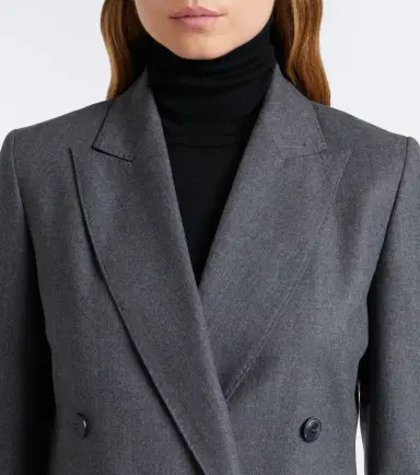Max Mara Double-breasted wool-blend blazer | Thumbnail 2 Max Mara Double-breasted wool-blend blazer | Thumbnail 2