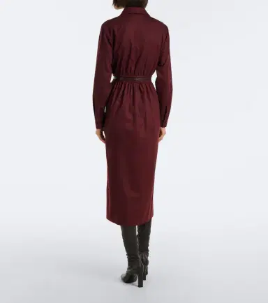 Max Mara Belted wool-blend shirt dress | Thumbnail 2 Max Mara Belted wool-blend shirt dress | Thumbnail 2