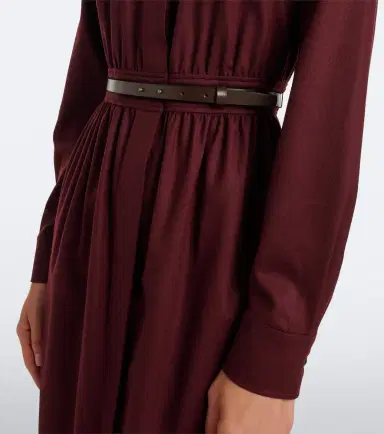 Max Mara Belted wool-blend shirt dress | Thumbnail 6 Max Mara Belted wool-blend shirt dress | Thumbnail 6