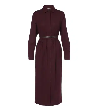 Max Mara Belted wool-blend shirt dress | Thumbnail 1 Max Mara Belted wool-blend shirt dress | Thumbnail 1