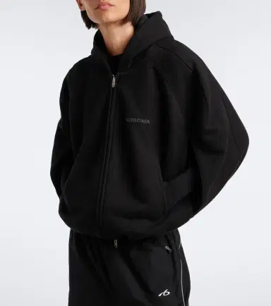 Balenciaga Cotton zip-up hoodie | Thumbnail 3 Balenciaga Cotton zip-up hoodie | Thumbnail 3