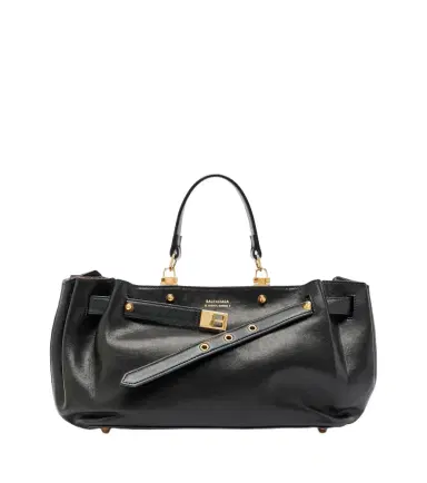 Balenciaga Fan Small leather top-handle bag | Thumbnail 1 Balenciaga Fan Small leather top-handle bag | Thumbnail 1