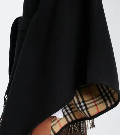 Burberry Check fringed wool cape | Thumbnail 6 Burberry Check fringed wool cape | Thumbnail 6