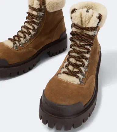 Balenciaga Shearling-lined suede lace-up boots | Thumbnail 2 Balenciaga Shearling-lined suede lace-up boots | Thumbnail 2