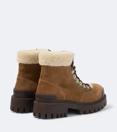 Balenciaga Shearling-lined suede lace-up boots | Thumbnail 6 Balenciaga Shearling-lined suede lace-up boots | Thumbnail 6