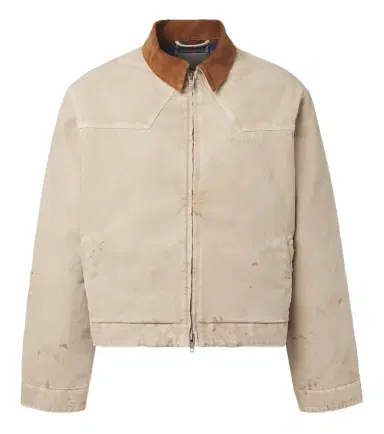 Balenciaga Corduroy-trimmed canvas blouson jacket | Thumbnail 1 Balenciaga Corduroy-trimmed canvas blouson jacket | Thumbnail 1