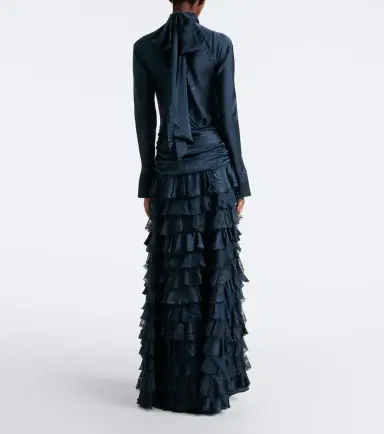 Zimmermann Valiant ruffled silk satin and chiffon gown | Thumbnail 2 Zimmermann Valiant ruffled silk satin and chiffon gown | Thumbnail 2