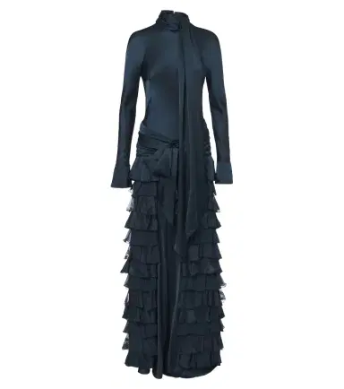Zimmermann Valiant ruffled silk satin and chiffon gown | Thumbnail 1 Zimmermann Valiant ruffled silk satin and chiffon gown | Thumbnail 1