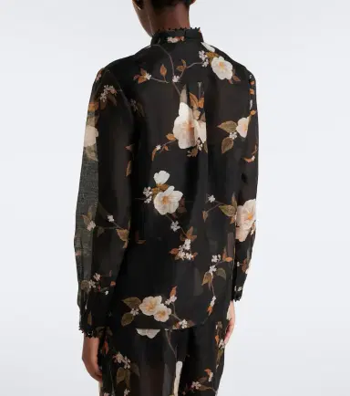 Zimmermann Ascent bow-detail linen and silk blouse | Thumbnail 2 Zimmermann Ascent bow-detail linen and silk blouse | Thumbnail 2