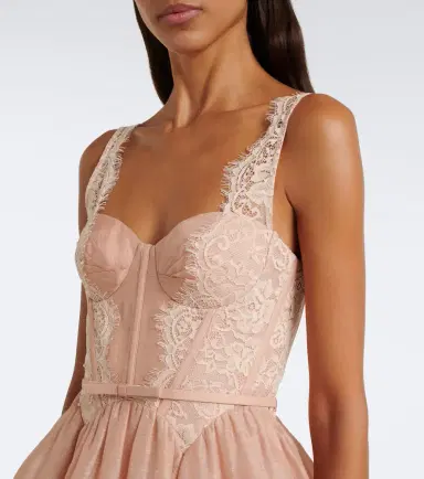 Zimmermann Valiant linen and silk corset dress | Thumbnail 4 Zimmermann Valiant linen and silk corset dress | Thumbnail 4