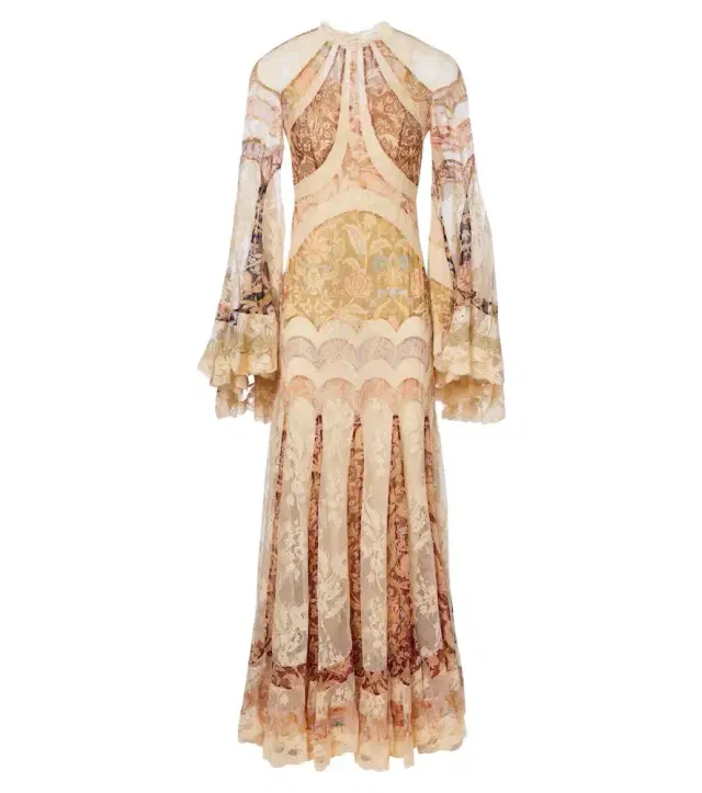 Valiant floral panelled silk gown Valiant floral panelled silk gown