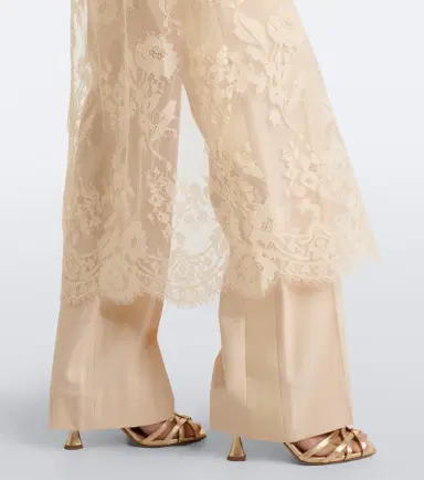 Zimmermann Valiant lace-trimmed wool wide-leg pants | Thumbnail 2 Zimmermann Valiant lace-trimmed wool wide-leg pants | Thumbnail 2