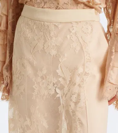 Zimmermann Valiant lace-trimmed wool wide-leg pants | Thumbnail 4 Zimmermann Valiant lace-trimmed wool wide-leg pants | Thumbnail 4