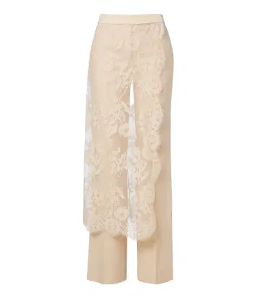 Zimmermann Valiant lace-trimmed wool wide-leg pants | Thumbnail 1 Zimmermann Valiant lace-trimmed wool wide-leg pants | Thumbnail 1